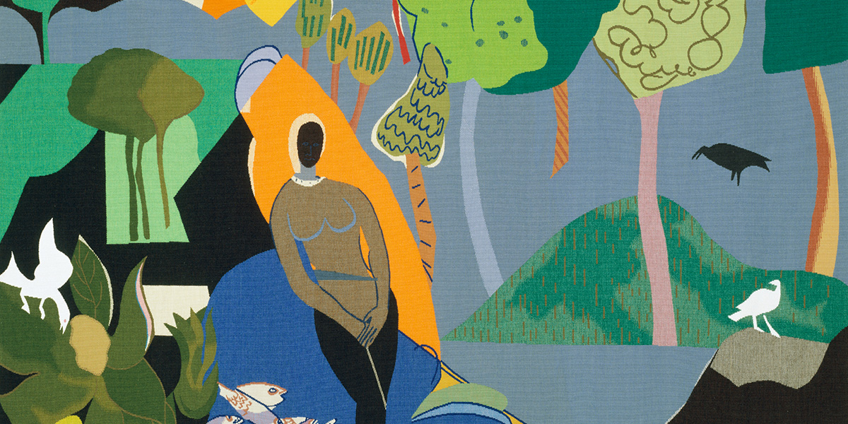 Romare Bearden, Tapestry 'Recollection Pond', 1976