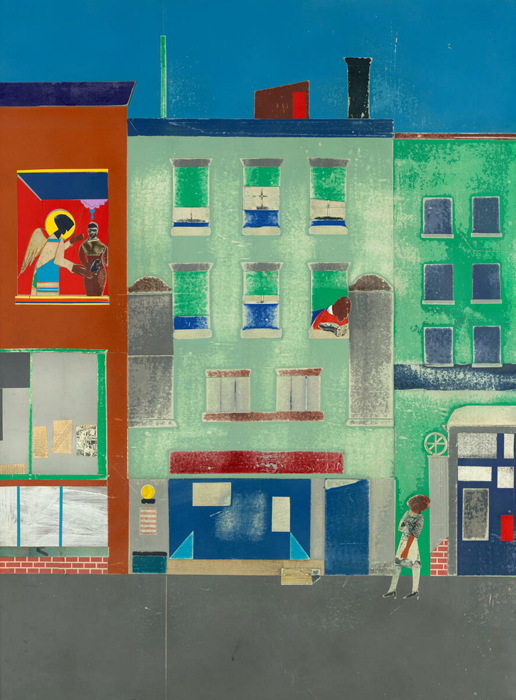 Romare Bearden, The Block (panel number three of six)