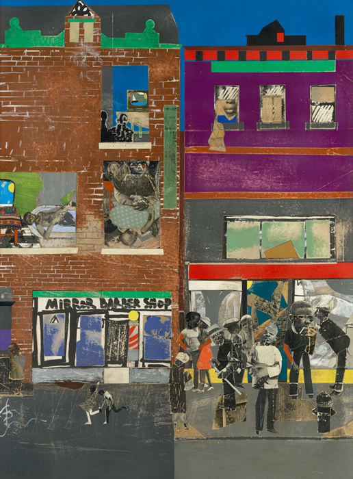 Romare Bearden, The Block (panel number six of six)