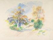 Auguste Renoir - Landscape with a Path between Trees
