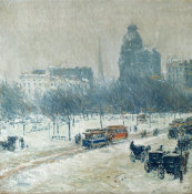 Childe Hassam - Winter in Union Square