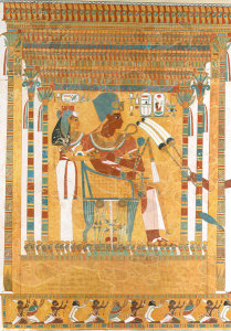 Unknown Egyptian artist - Amenhotep III and his Mother, Mutemwia, in a Kiosk