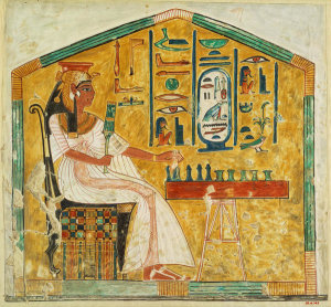 Unknown Egyptian artist - Queen Nefertari Playing Senet