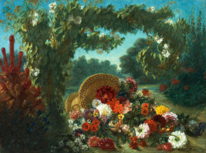 Eugène Delacroix - Basket of Flowers