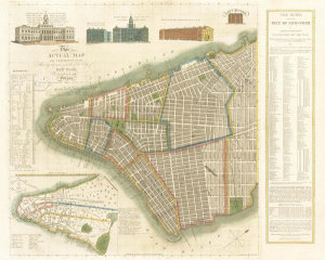 James DeForest Stout - The City of New York: Longworth's Explanatory Map and Plan