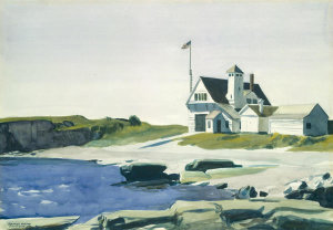 Edward Hopper - Coast Guard Station, Two Lights, Maine