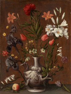 Orsola Maddalena Caccia - Flowers in a Grotesque Vase, ca. 1635