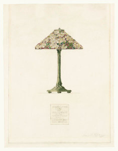 Louis C. Tiffany - Suggestion for, Lamp, for Miss H. W. Perkins, by the, Tiffany Studios, NYC, New York