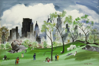Adolf Dehn - Spring in Central Park, 1941