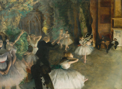 Edgar Degas - The Rehearsal of the Ballet Onstage