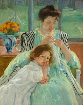 Mary Cassatt - Young Mother Sewing