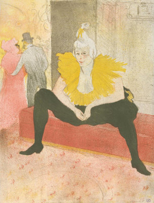 Henri de Toulouse-Lautrec - The Seated Clowness (Mademoiselle Cha-u-ka-o), 1896