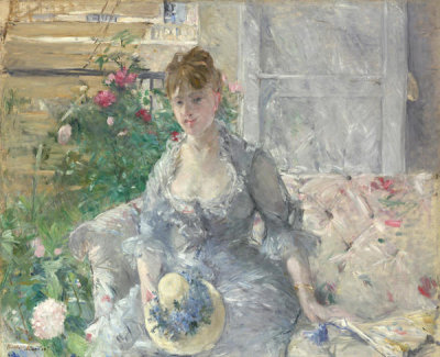 Berthe Morisot - Young Woman Seated on a Sofa, ca. 1879