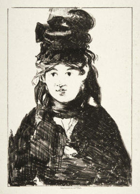 Édouard Manet - Berthe Morisot (In Black), 1872–74, published 1884