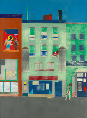 Romare Bearden - The Block (panel number three of six)