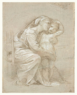 Raphael - Mother and Child (Study for the Madonna della Seggiola)