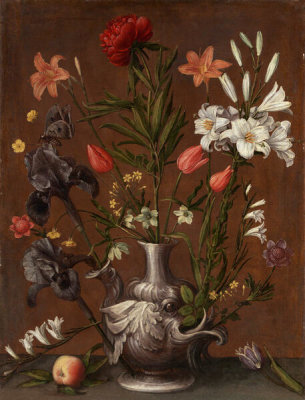 Orsola Maddalena Caccia - Flowers in a Grotesque Vase, ca. 1635